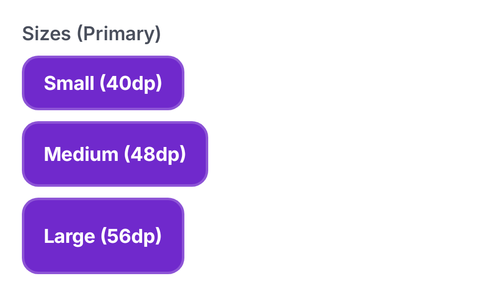 All Sizes rendered at Phone 360dp