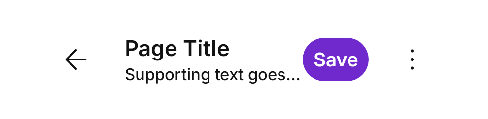 Type Button And Overflow rendered at Phone 360dp