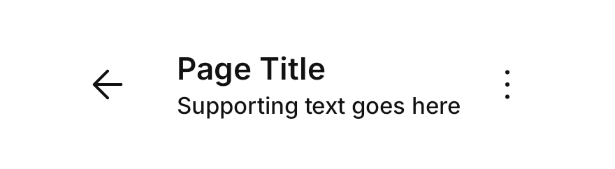 Type With Overflow rendered at Phone 320dp